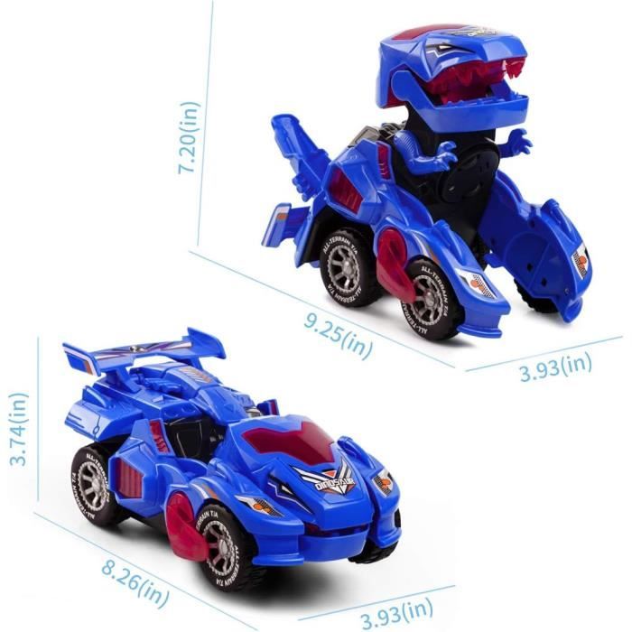Voiture Dinosaure Enfant Jouet Transformable Electrique Voiture  Transformers avec Sons pour cadeau garçon 3-6 Ans