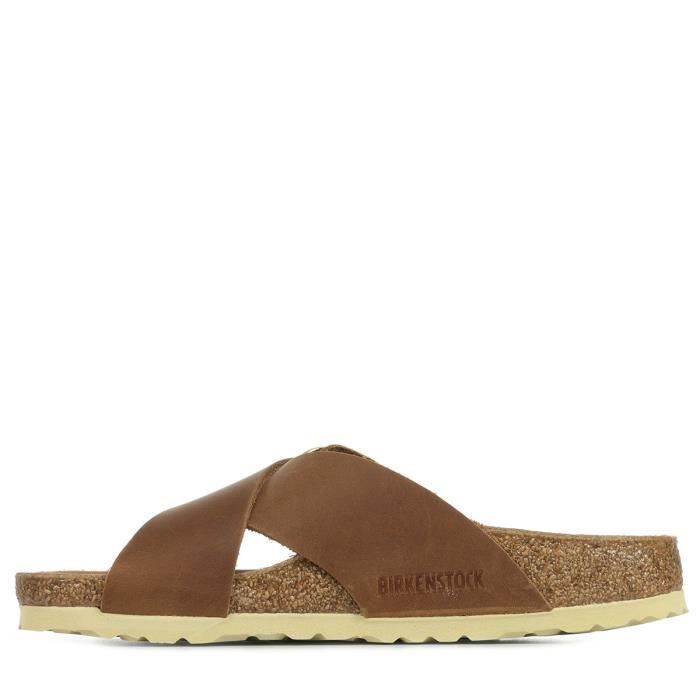 Sandales Birkenstock Siena Big Buckle Femme Marron Nubuck
