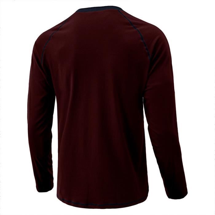 Chemise Henley Old Navy - Bleu Marine / Bordeaux - Taille XXL - Occasion Parfait état