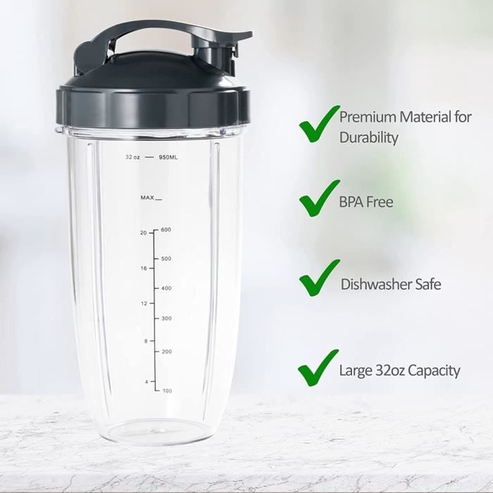 7 Pi Ces Nutribullet Blender Cups Blade Replacement Set 32Oz