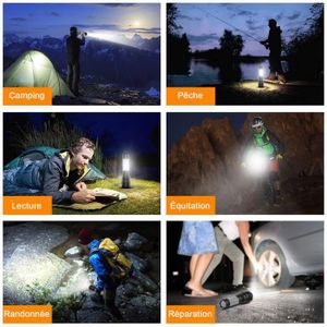 Lampe Torche LED 12 000 000 Lumens – Rechargeable, étanche, Ultra Puissante