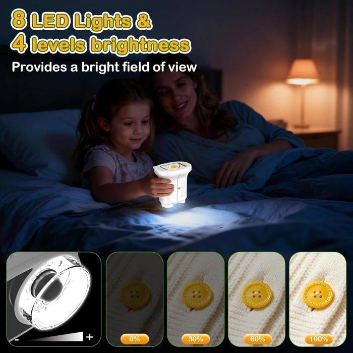 Funsland Mini Microscope Portable 80X-200X Avec LED Et 12 Spécimens – Kit Scientifique Éducatif Pour Enfants 6-10 Ans – Cadeau Explorateur