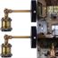 2-Pack ampoule non incluse Applique murale en laiton,R/étro murale Lumi/ère ronde rustique r/étro lampe pendante E27
