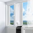 Kit Calfeutrage Climatiseur,300CM Joint de Fenetre pour Climatiseur Mobile,Double Fermeture Éclair,Calfeutrage Fenetre Clim,Blanc