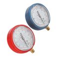AYNEFY manomètre de réfrigérant Outil de réparation de mesure de haute / basse pression de jauge de pression de fluorure de-0