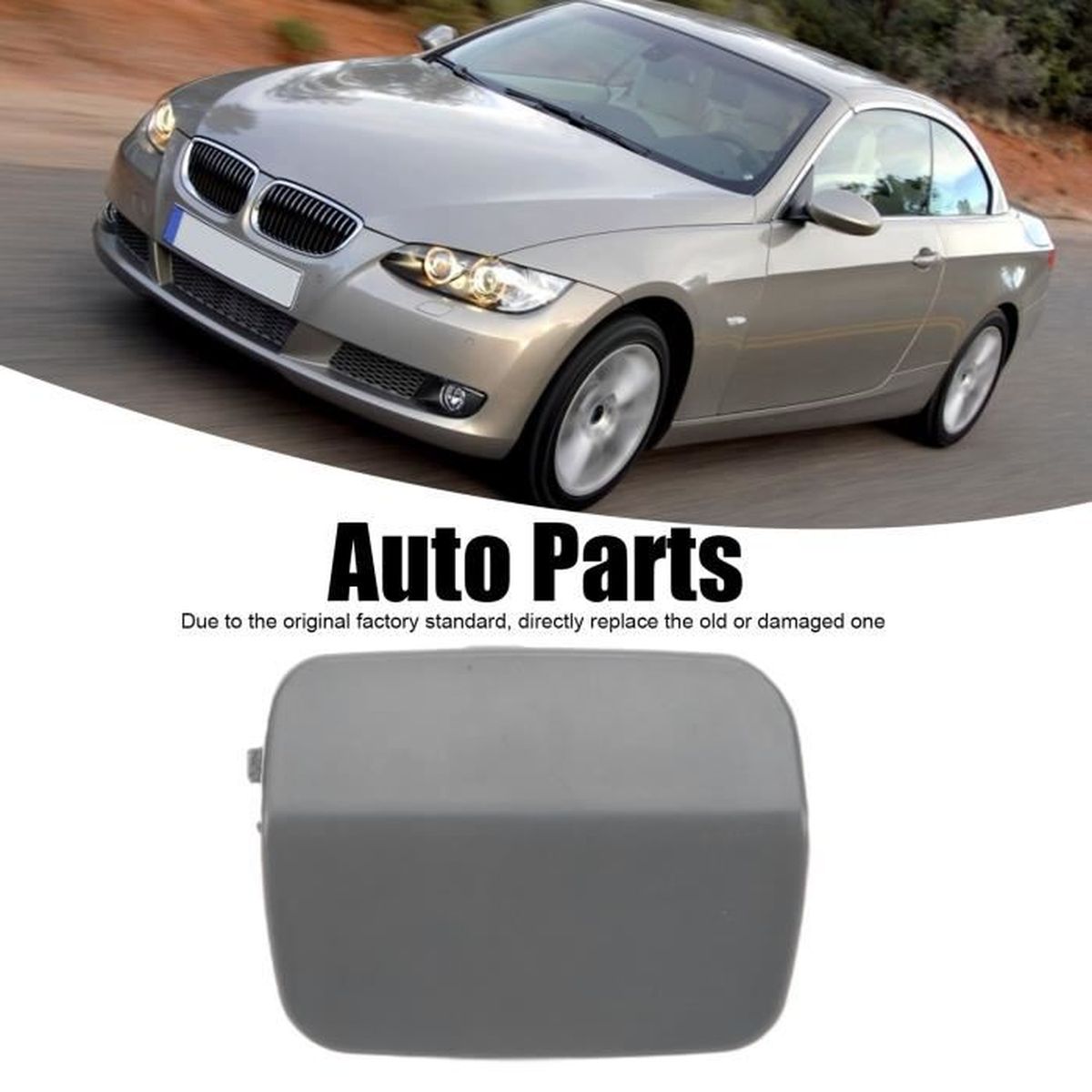 Couvercle de remorquage arrière pour BMW 15-18, série 1, F20, F21, 114d, 116d, 116i, 118d, 118dX, 118i, 120d, 120i, 125d, 125i, 3/5, porte URA, 51127371751