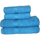 MAISON & MARQUES Serviette de toilette - Noname - Lot de 3 - 50 x 90 cm - 100% coton - 500 Gr/m² - Bleu