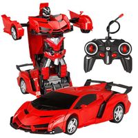 Voiture Robot Jouet Transformers RC 2 en 1 - Rouge