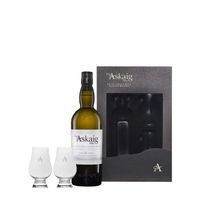 PORT ASKAIG 8 ans coffret 2 verres - Whisky Single Malt - Très tourbé - Ecosse/Islay - 45,8% Alcool - 70 cl