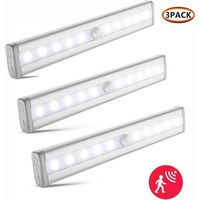 Lampe de Placard - Mercase - Détecteur de Mouvement - 10 LED - Blanc