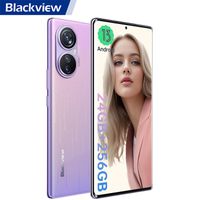 Blackview A200 Pro Téléphone portable Débloqué 108MP 6.67" FHD+ 2.4K écran incurvé 24Go+256Go 5050mAh 66W Android 13 Dual SIM Violet