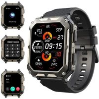 Montre Connectée Homme Sport Appels Bluetooth 123 Modes Sportifs, 1,83'' Smartwatch IP68 Étanche, Résistant aux Chutes et Rayures