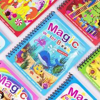 5 Cahiers De Coloriage à Eau Pour Enfants Magic Water Book Livre Magique à L'Eau, ,style aléatoire,Réutilisable avec Stylo Magique J