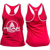 Chemise de Sport Technique Homme - Peak Sportswear - Manches Longues - Rouge/Blanc - Fitness Yoga Montagne