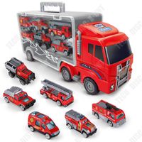 TD® Conteneur de stockage camion alliage éjection camion de pompiers ingénierie véhicule jouets pour enfants