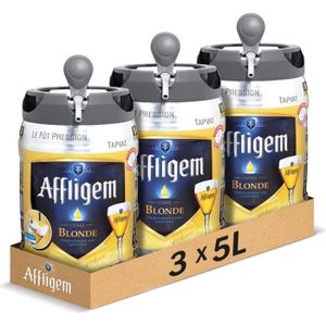 BIERE Affligem - Bière Blonde d'Abbaye 6.7° - 3 Fûts de 5L