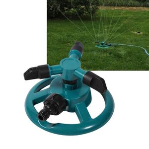 Arroseur de Jardin Arroseurs de Pelouse de Jardin 360/° 3 Branches Automatique Arroseur Jardin Rotatif Syst/ème Irrigation avec 2 Connecteurs de Tuyaux Bleu