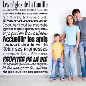 Stickers Muraux Citation Famille Achat Vente Pas Cher