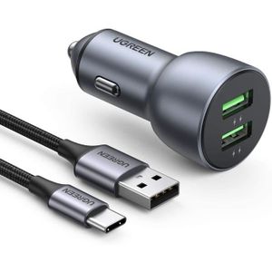 CHARGEUR CD VOITURE UGREEN QC 3.0 Chargeur Voiture Rapide USB 36W 2 Po