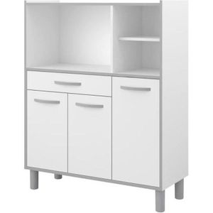 Ready Buffet De Cuisine Blanc Mat L 80 Cm Achat Vente Buffet