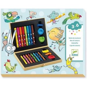 KIT PEINTURE Boite de couleurs enfant 3 6 ans crayons couleurs 