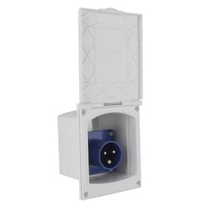 prise de courant de quai de bateau avec joint IP67 étanche 16A 220‑250V pour caravane de camping-car de yacht RV Prise de courant 