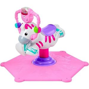 JOUET À BASCULE FISHER-PRICE - Zèbre Tourni-Rebond Rose - Jouet à 