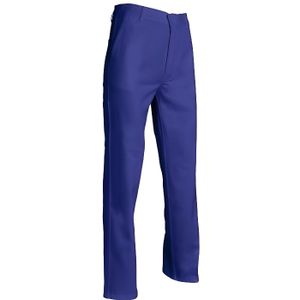 Pantalon Travail Bleu Marine Mixte Polycoton 65/35 6 Poches Bande Fluo Park'S 