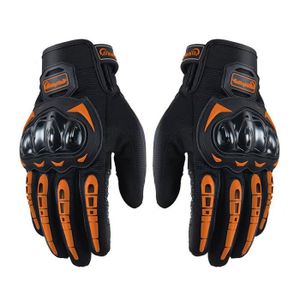 GANTS - SOUS-GANTS Gants de moto orange, gants à écran tactile complets, adaptés aux sports de plein air tels que les courses de motos.