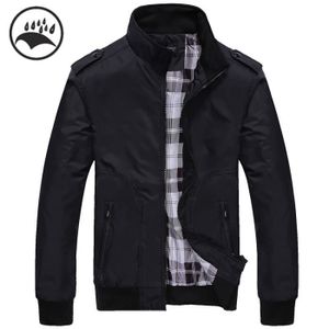 VESTE Veste Homme, M-XXL Casual Business Manteau Manche longue Col montant Imperméable coupe-vent Veste Hommes Noir Printemps 