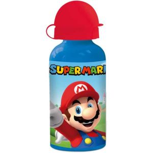 GOURDE Nintendo gourde Super Mario Bros 400 ml aluminium bleu