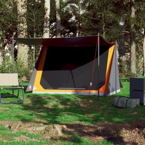 TENTE DE CAMPING PAR Tente de camping 2 personnes gris et orange im