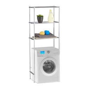 Etagère de rangement au-dessus de lave-linge Zwart 69x28x169 cm