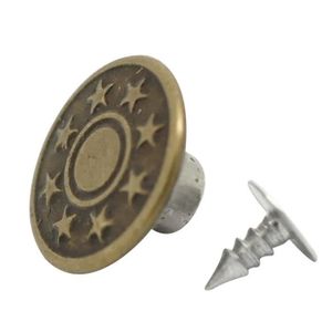 8 Boutons Jeans Pantalons Bouton Jeans Bouton Rivets bouton argent 17 mm