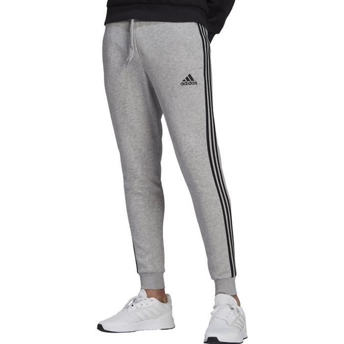 Jogging adidas gris bande blanche deals