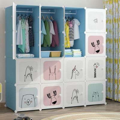 Armoire Chambre Meuble Rangement Enfant 16 Porte 3 Penderie
