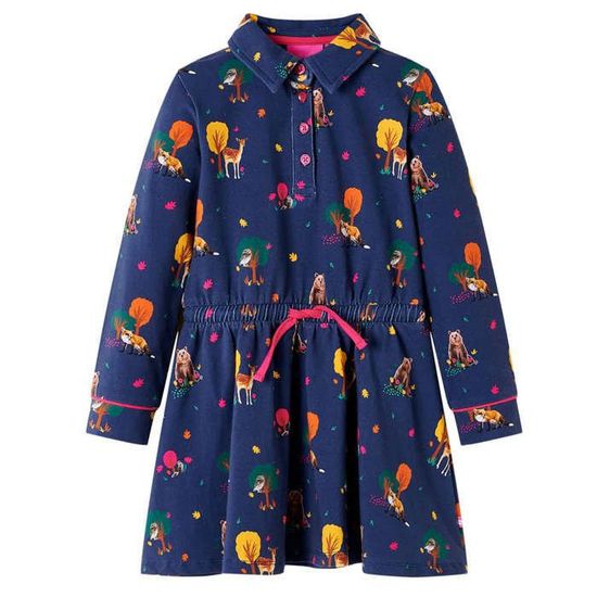 Robe pour enfants à manches longues vert foncé 92 Unico / Verde | Leroy