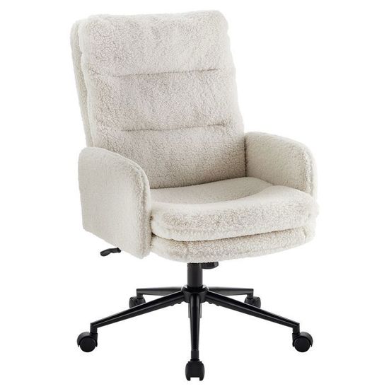 Chaise De Bureau Sans Accoudoirs Pivotante - Chaise Coiffeuse Hauteur Réglable Avec Coussin Confortable