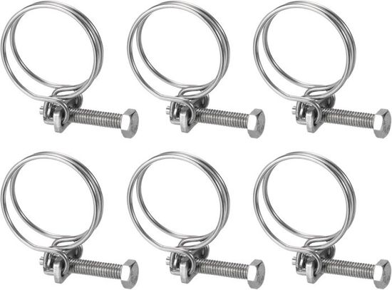 Lot De 30 Colliers De Serrage à Double Fil Inox 304 - Diamètres 20 à 50 Mm, Pour Tuyaux Eau/gaz