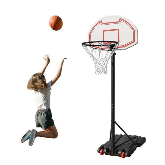 Hauteur Réglable 146-200CM – Panier de basket-ball sur Pied Portable Système de filet sur roues