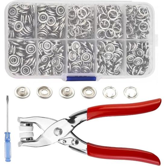 80 Boutons Pression Acier Inoxydable 15mm - Pour Vêtements, Cuir, Sacs - Kit Réparation DIY