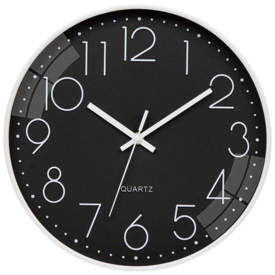 Horloge Murale Radio Pilotée VIVILINEN 30cm - Silencieuse - Heure Automatique - Pour Salon Et Chambre