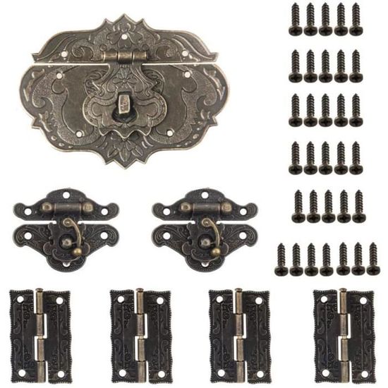 30 Pcs Cadenas En Fer Bronze Antique Avec Crochet Pour Mini Bijoux Boîte En Bois Argent