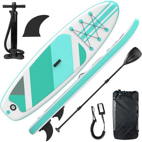Aileron Central Souple Planche Surf Gonflable - Flexible PVC - Orange/Noir/Vert