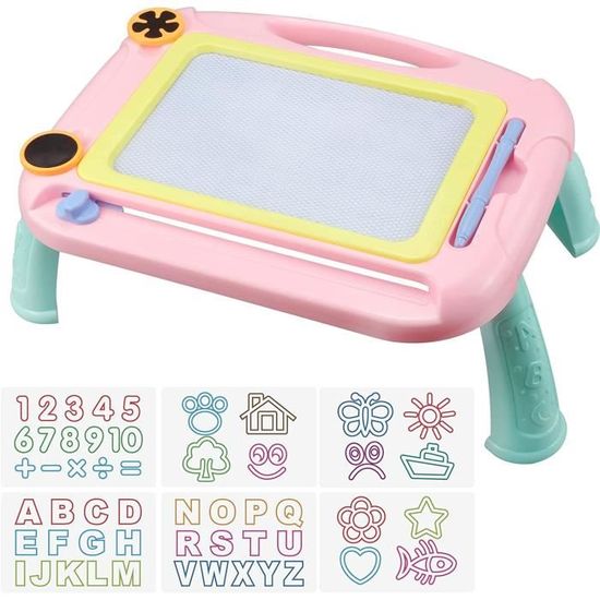Ardoise Magique Magnétique Enfant - Tableau De Griffonnage Portable Rouge - Jouet Educatif 3 Ans Et Plus