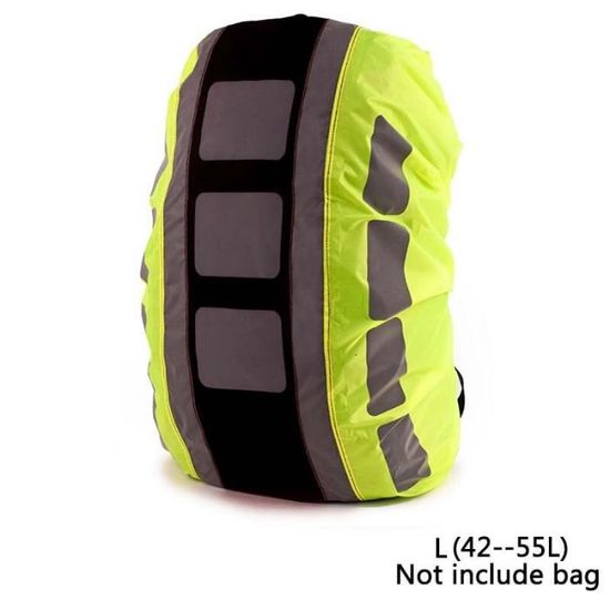 Black2(4255L) -Housse de sac à dos imperméable et réfléchissante, housse anti poussière pour sac de 20l, 30l, 40l, 55l, Camping, ran