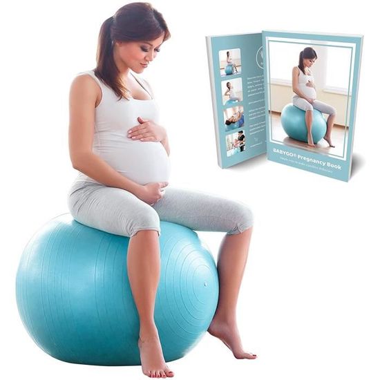Ballon de Grossesse Swiss Ball pour Gym Accouchement Femme Enceinte Gymnastique Pilates Fitness Maternité Yoga, 