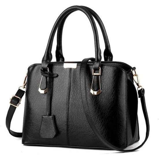 Sac A Main Femme De Marque Luxe Cuir noir Sac De Luxe Les Plus Vendu qualite superieure Sac A Main Femme Noir Cdiscount Bagagerie Maroquinerie