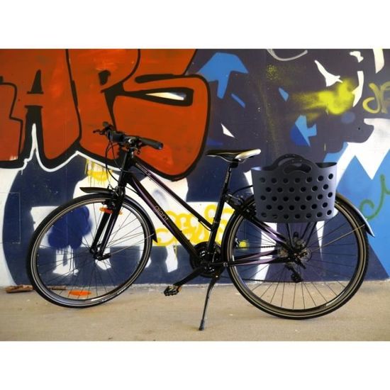 Panier vélo HAPO-G Trendy One fixation porte-bagages bleu foncé - Adulte - Vélo sur route - Contenance 13,5 L