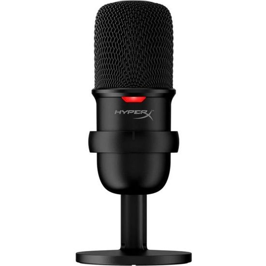Micro USB HyperX SoloCast - Condensateur, 24bit/96kHz, Compatible PC/PS4/PS5/Mac, Idéal Streaming